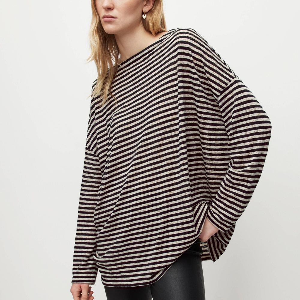 GUC ALLSAINTS Rita Oversized Striped T-Shirt